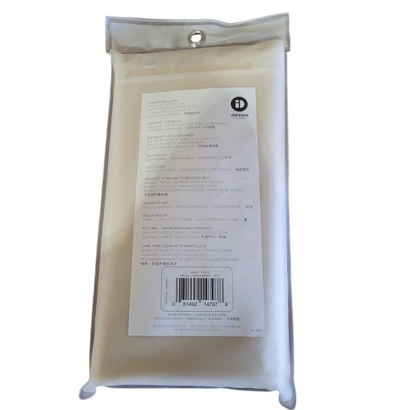 iDesign Waterproof, Metal Grommets Shower Liner (5.5 Gauge), 72" x 72", Frost - Picture 3 of 5